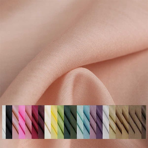 Waxberry blanc 12momme qualité lisse soie/coton tissu robe d'été doublure vêtement matériel bricolage vêtements tissus gratuit 210702