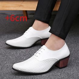 Blanc weh high hommes formel 679 talons oxfords mocassin soft mocassin augmentation robe conduisant chaussures de bateau homme chaussure 240109 982