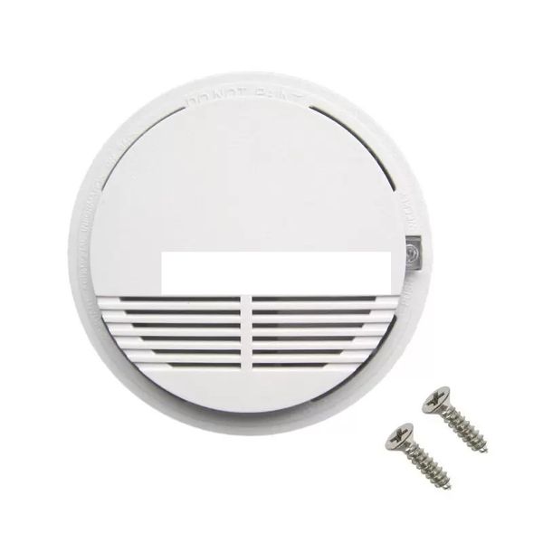 Système de détecteur de fumée sans fil blanc avec capteur d'alarme incendie stable à haute sensibilité à piles 9V adapté à la détection