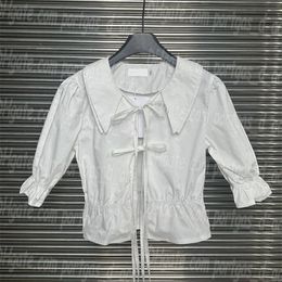 Camiseta White Women Tops Camas de manga larga Camas de verano de lujo Casco diario Camisas sexys