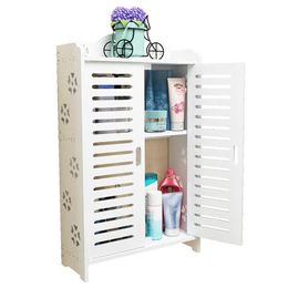 Étagère de salle de bain en bois blanc, support de rangement pour toilettes, sèche-cheveux, armoire de rangement pour articles de toilette, étanche sans poinçonnage 252C