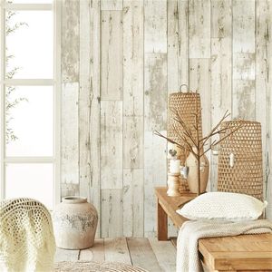 White Wood Contact Paper Self Adhesive Peel and Stick Wallpaper for Cabinets Countertops Wood Grain Wallpaper Sticker Wall Paper 201009
