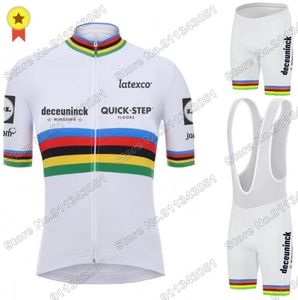 White World Quick Step Cycling Jersey Set Race Clothing Road Fiets Suite Bicycle Bib Shorts Maillot Cyclisme Racing Sets9400254
