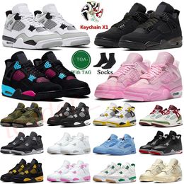 Nike Air Jordan 4 Off White Jordan 4s Retro Zapatillas de baloncesto 2022 Infrarrojo Jumpman Mujeres para mujer Entrenadores para hombre Oreo Black Cat Travis Scott Sneakers