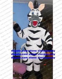 Witte Zebra Mascotte Kostuum Mascotte ZEBRAKDDI Pinto Volwassen Stripfiguur Outfit Pak Kinderen Speeltuin Geven Folders No.1852