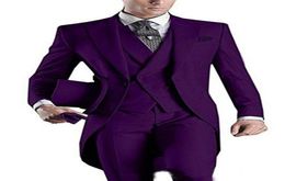 WhiteblackPurpleburgundyBlue Mens Formal Party Dancing Blazer Tailcoats Men Fête des garçons d'honneur Costumes dans le mariage Tuxedosjacketpa3967184