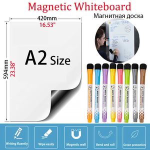 Tableau blanc A2 taille tableau blanc marqueur effaçable pratique écriture mémo message calendrier tableau autocollants tableau blanc magnétique 231009