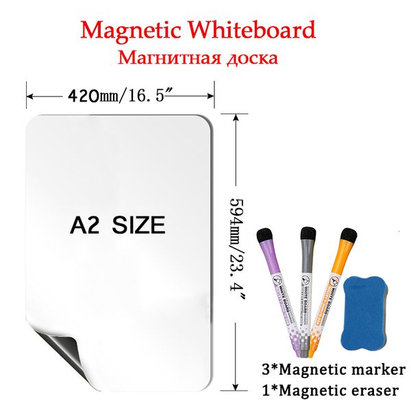 Tableau blanc A2 taille tableau blanc magnétique doux autocollants grand tableau blanc message écriture dessin bureau école réfrigérateur aimants Plan semaine 230914