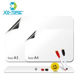 Tableaux blancs Mini tableau blanc flexible Aimants pour réfrigérateur Tableau d'affichage souple Bloc-notes pour réfrigérateur Notes magnétiques Tableaux blancs Autocollants FM03 230412