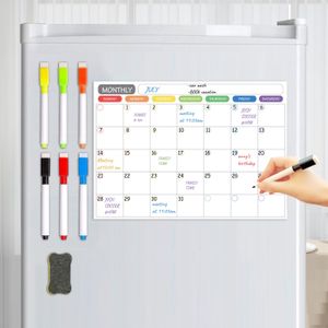 Whiteboards Magnetische kalender Dagelijks Wekelijks Maandelijks Plannerbord Koelkast Prikbord met 6 markeringen 1 gum 40x30cm 230914