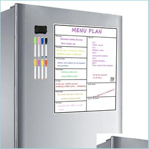 Whiteboards magnetisch droog wissen wekelijkse planner board koelkast whiteboard kalender resistent technologie familie huis kantoor koelkast dhnlc dhnlc