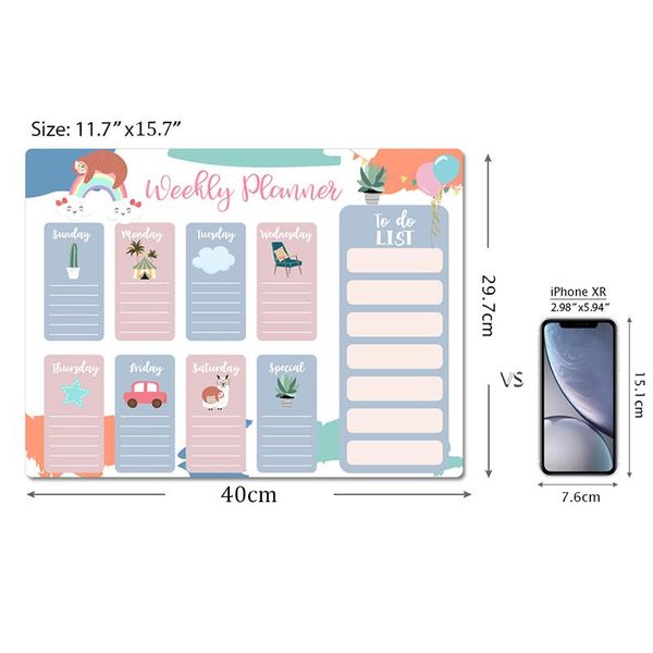WhiteBoards Magnéticos semanales mensuales calendario calendario calendario calendario horario marcadores de borrado en seco dibujo de mensajes pizarra borrable para la pared