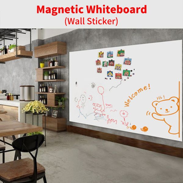 Tableaux blancs Tableau blanc magnétique Sticker mural Doux Protecteur de tableau étanche Message de mémo effaçable pour la maison de bureau Les enfants utilisent 230217