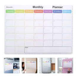 Tableaux blancs planificateur aimant pour réfrigérateur mois planification tableau d'affichage calendrier effaçable tableau blanc magnétique 231118