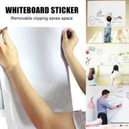 Whiteboards Stickerboard Herbruikbaar oprolbaar witbord 45 cm x 200 cm Wis whiteboardsticker met 3 pennen DJA99 230914