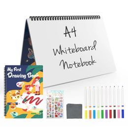 Whiteboards White Board Set Herbruikbare vellen met 10 stiften voor memonotities Handschriftoefening Schrijven Leren Speelgoed Cadeau voor kinderen 231009