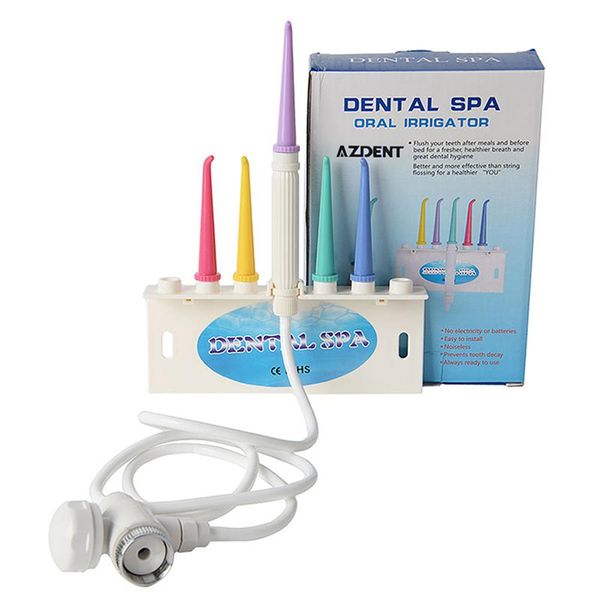 Blanqueamiento Dental SPA grifo irrigador bucal agua hilo dental limpieza de dientes interruptor Jet familia hilo de agua dentista instrumento suministro de higiene bucal