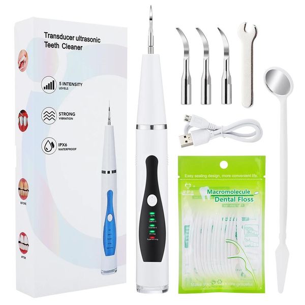 Blanchiment à la maison Ultra sonique dissolvant de calcul Portable électrique sonique détartreur dentaire nettoyeur de dents dissolvant de tartre Oral Led Plaque tache propre