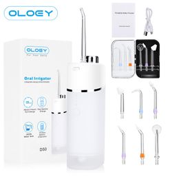 Blanchiment OLOEY nouvel irrigateur Oral Portable nettoyeur de dents télescopique eau Flosser USB Rechargeable dentaire Jet d'eau 200ML étanche