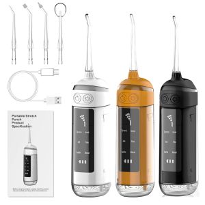 Irrigateur buccal blanchissant, 6 modes, nettoyage des dents Portable, fil d'eau télescopique, Jet d'eau dentaire IPX7, fil d'eau étanche