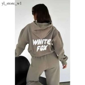 Whites Fox Hoodie Ensembles de survêtement Ensemble de vêtements Femmes Whites Fox Printemps Automne Hiver Nouveau Ensemble à capuche À la mode Sportif Long Fox Sweat à capuche à manches Pull à capuche 1946