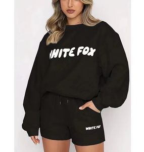 Whites Fox Tracksuit Womens Whiter Foxx T-shirt Designer Brand Fashion Sports and Lanking Set Fox SweetShirt Shorts Tees SetSUSU1