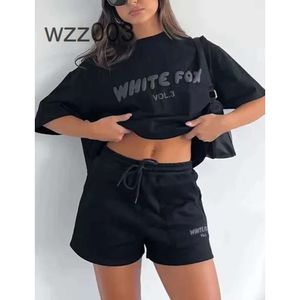 Whites Fox Tracksuit Womens Whiter Foxx T-shirt Designer Brand Fashion Sports and Lanking Set Fox Sweatshirts Shorts Tees SetSpvdp