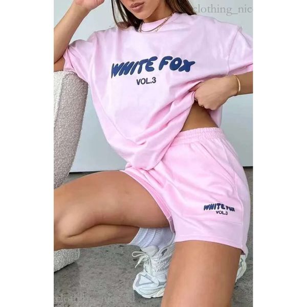 Whites Foxx Tracksuit Womens Whiter Foxx T-shirt Designer Brand Fashion Sports and Lanking Set Fox Sweatshirt Sweat Sweat Shorts Tees 553