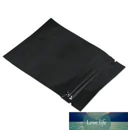 WHLOSALE 200PCS 7.5*10 cm Reclosable Black Mylar Packing Pouch Bags Food Sample Power Packaging Bag Geurbestendig geschenk en ambachtelijke pakketopslag