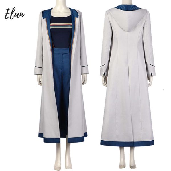 Qui êtes-vous docteur Cosplay Jodie femme docteur Cosplay Costume ensemble complet avec Long Trench Coat Outfitcosplay