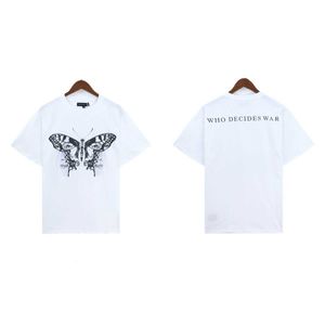 Qui décide de la guerre T-shirts T-shirt pour hommes de la mode USA USA HALL STREET CORDES THIRTS Vêtements Streetwear Butterfly