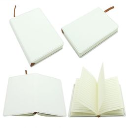 Whoesale A4 A5 A6 Cuadernos de sublimación en blanco Blocs de notas Cubierta de cuero de PU Cuaderno de superficie suave Transferencia de calor Consumibles de impresión Regalos de bricolaje A217094