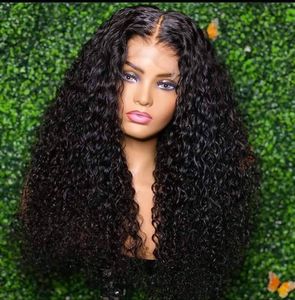 Groothandel Braziliaanse Human Front, Curly Wave Virgin voor zwarte vrouwen, Pre Pluck Lace Wig met babyhaar