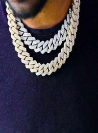 Wholale Luxury Fashion 18K Gold plaqué Diamond Iced Out Miami Cuban Link Chain pour hommes Bijoux Collier Femmes288W2240614
