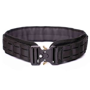 Wholale Men Tire Belt Military Nylon Battle Battle Betwing Tactical Tactical With Inner Anti-Slip Pad 2254