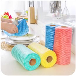 Hele-1 Roll Keuken Wegwerp Niet-geweven Stoffen Wassen Schoonmaakdoekje Handdoeken Milieuvriendelijk Praktische Vodden Vegen Pad HD0065305D