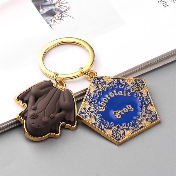 Entier 10 pcs / lot Film Potter Grenouilles Chocolat Porte-clés Plate-forme Pendentif Porte-clés pour Femmes Hommes Cosplay Jeweley Cadeau T200804317h