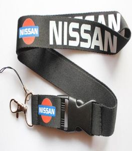 Hele 10 stks Populaire NISSAN auto logo Mobiele telefoon Lanyard Verwijderbare Sleutelhangers Badge Hanger Party Gift Gunsten C0458510768