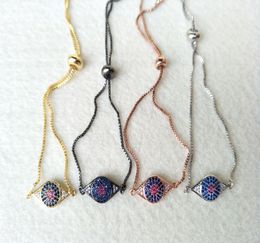 Ensemble de 10 pièces de Style turc, Micro pavé en zircon, breloque mauvais œil, chaîne réglable en macramé, bracelets pour femme BG942005576