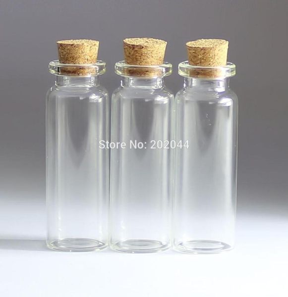 Entier 100 15 ml Mason Jar Verre Bouteilles Vials Bocs avec bouchon de liège décoratif Mini Mini Liquid Bottle Kitchen Supplie6585766