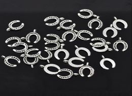 Hele 100 Silver Tone Horseshoe Charms Hangers 15x11mm N1455 Nieuwe sieraden Making DIY 3271187