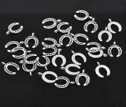 Hele 100 Silver Tone Hoefijzer Bedels Hangers 15x11mm N1455 Nieuwe Sieraden maken DIY 1872166