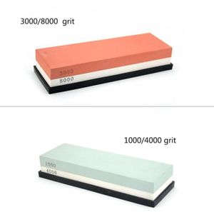 Entier 1000 4000 3000 8000 grain rasoir droit couteau affûtage Whetslate Rubstone corindon pierre à aiguiser pierre cuisine Sharpen1018165