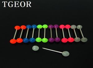 Entier 100pcs 15g Couleurs mixtes brillent dans le salon de la langue à barre de perçage acrylique UV sombre 9736178