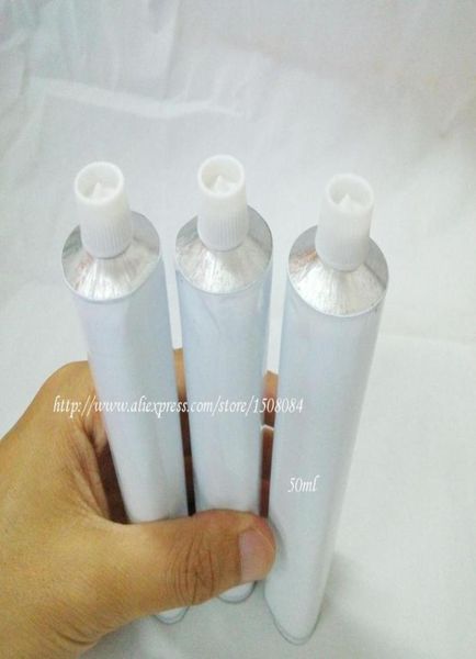 Tubos de pasta de dientes vacíos de aluminio, 100 Uds., 50ml, con tapa de aguja sin sellar6777312