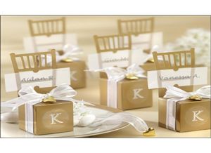 hele 100 stcs schattige gouden zilveren stoel bruiloft voorkeur snoepdozen lint bruiloft pakket cadeau doos baby shower gunst cadeaubox7491006