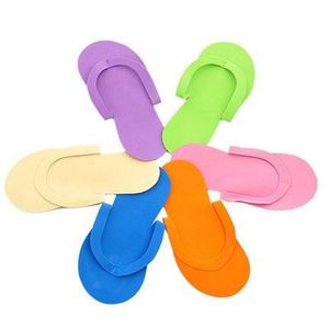 Hele-100 stks veel Wegwerp Slipper EVA Foam Salon Spa Slipper Wegwerp Pedicure string Slippers Schoonheid S252f