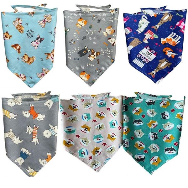 Ensemble de 100 pièces par lot de vêtements pour chiens, petit chien, chiot, bandanas pour animaux de compagnie, écharpe, nœud papillon, fournitures pour animaux de compagnie en coton, Y619291L