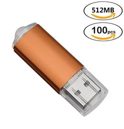 Entier 100 pièces clé USB rectangulaire 512 Mo clé USB haute vitesse 512 M stockage de clé mémoire pour PC portable tablette M1875046