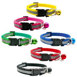 Todo 100 UNIDS Collar Reflectante de Seguridad Ajustable Para Perro Cachorro Gato Collares para Mascotas Collar para Perros Accesorios para Cachorros Collares para perros Q1119279p